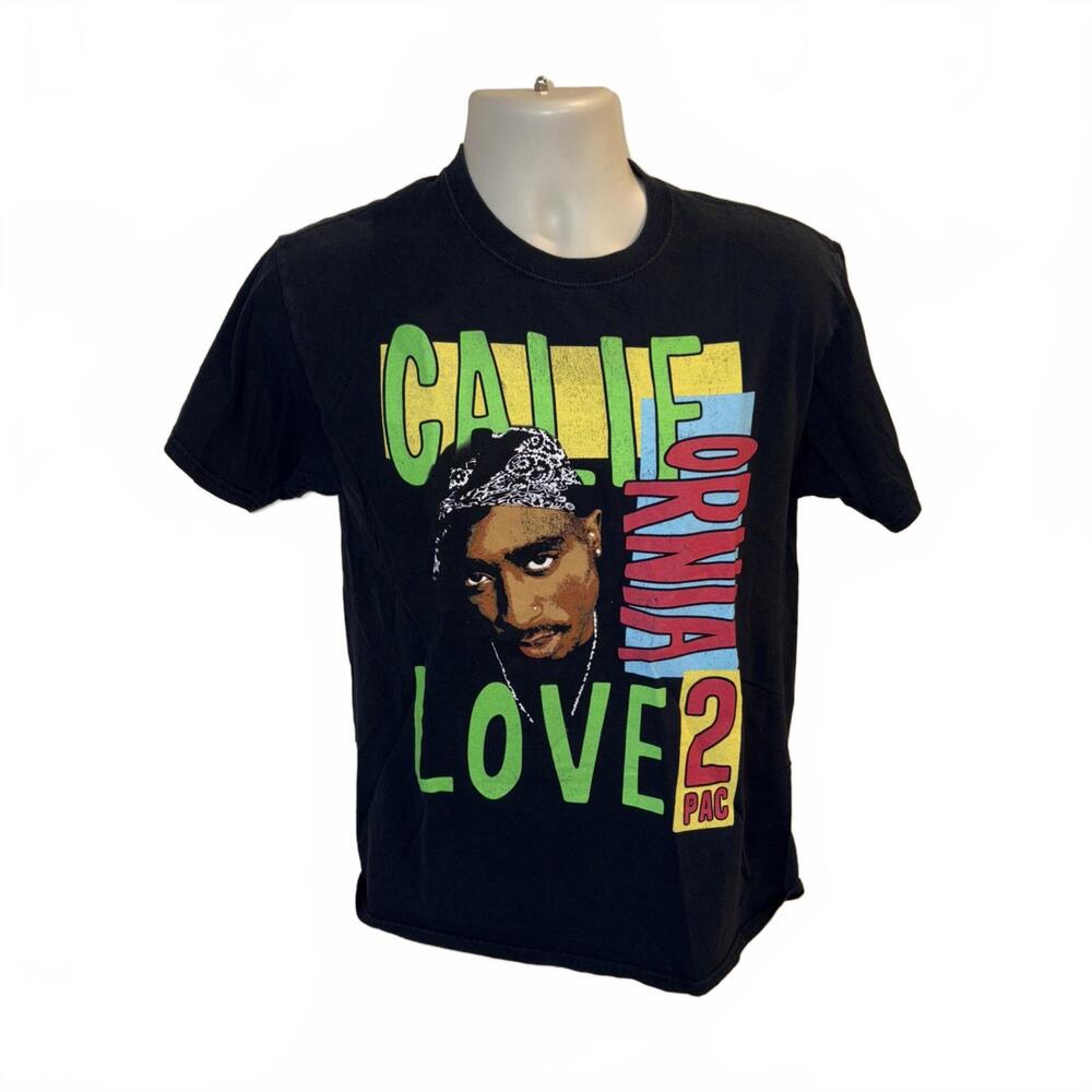 2pac Tupac Shakur California Love Graphic T-shirt MENS‎ SIZE MEDIUM BLACK Music